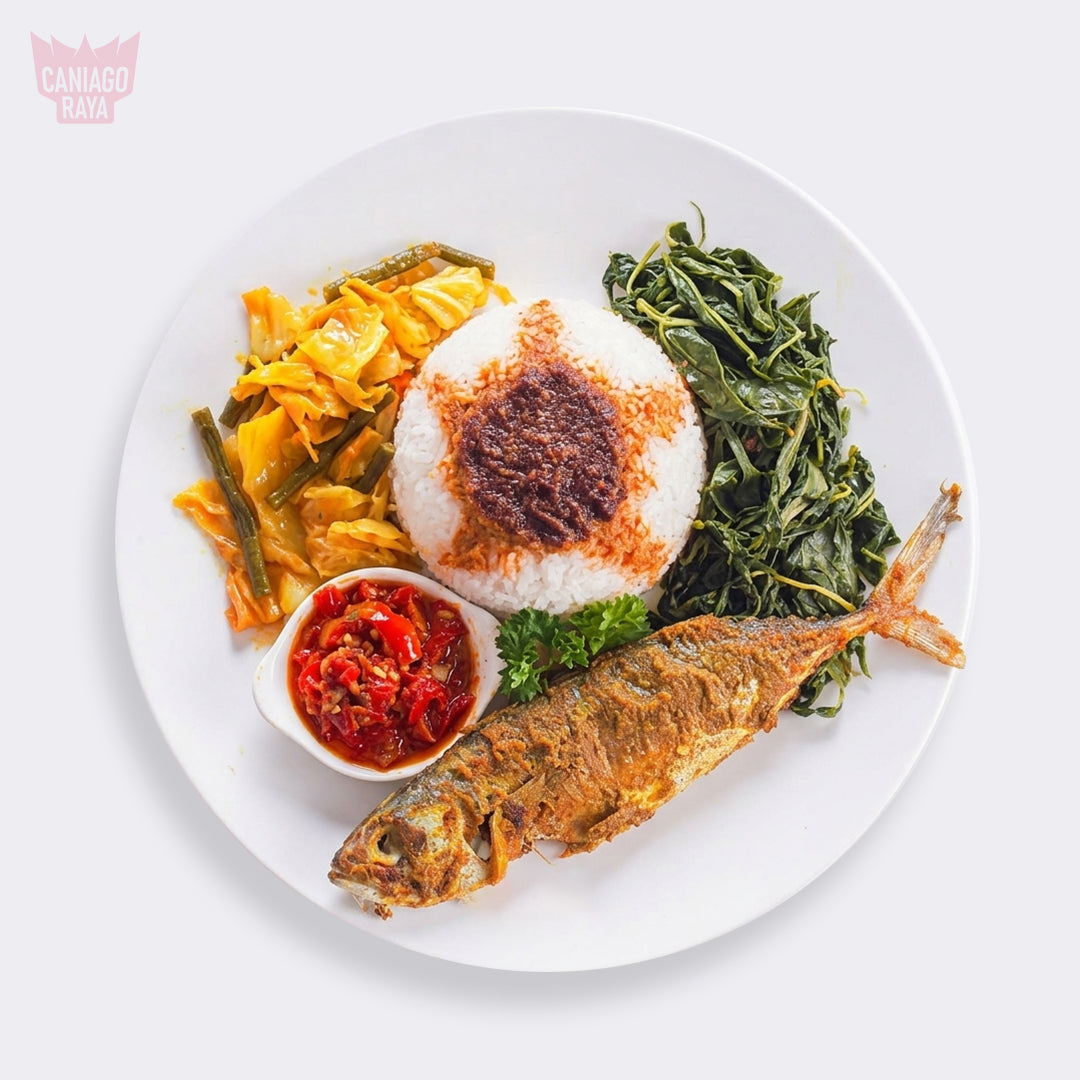 Nasi Padang Ikan Bakar Komplit